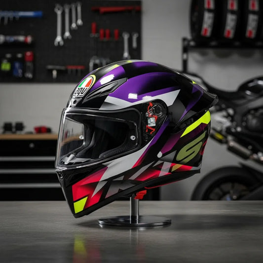 Casco Agv K1 S Fastlap Negro/purpura/rosa (original)