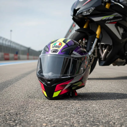 Casco Agv K1 S Fastlap Negro/purpura/rosa (original)